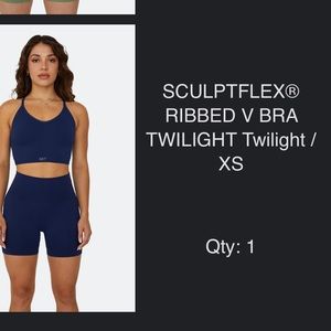 Set Active | SCULPTFLEX RIBBED V BRA - twilight/xs